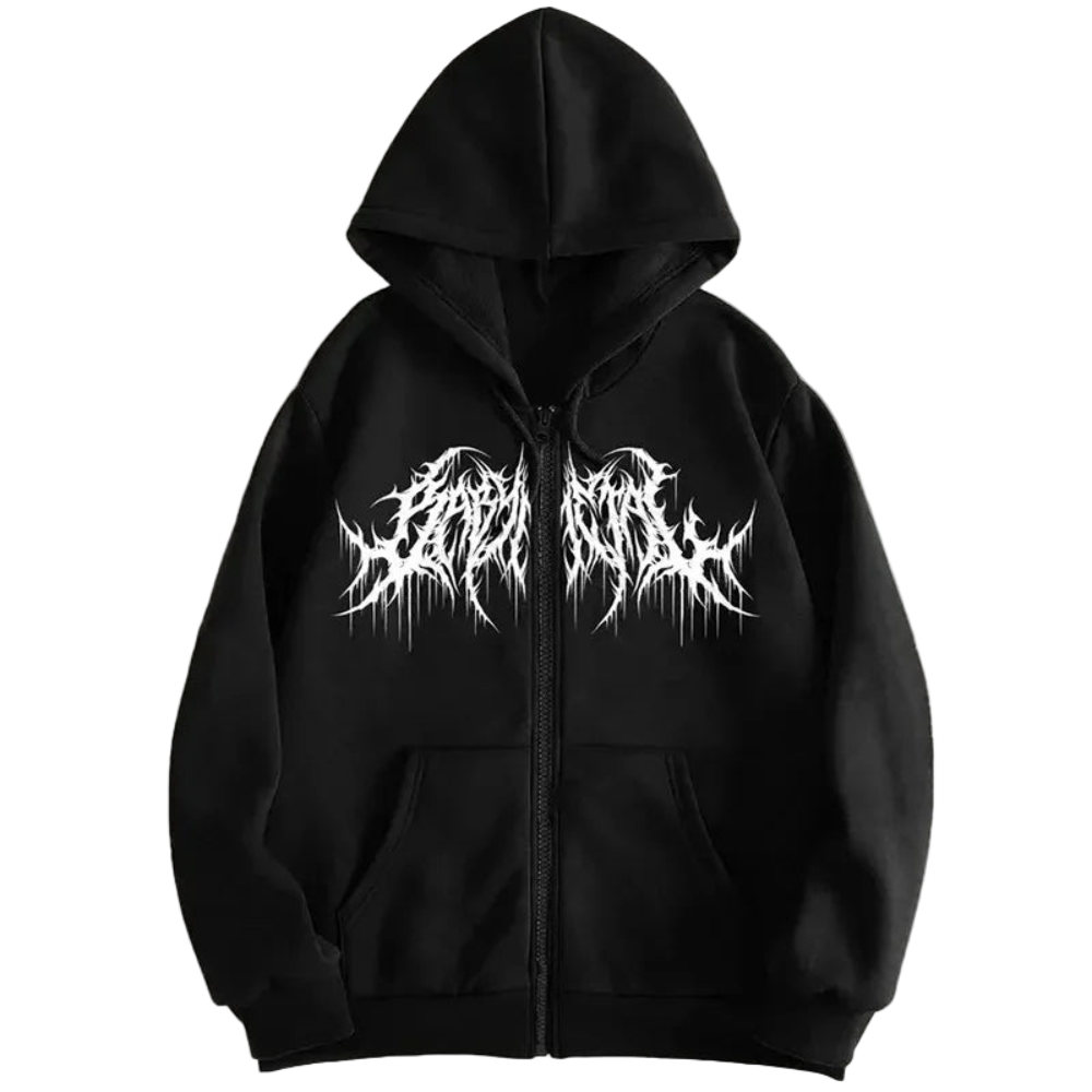 Y2K Hoodie Gothic Design