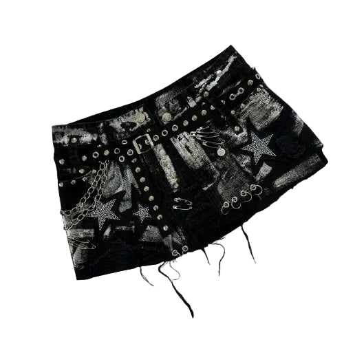 Y2K Gothic Black Skirt