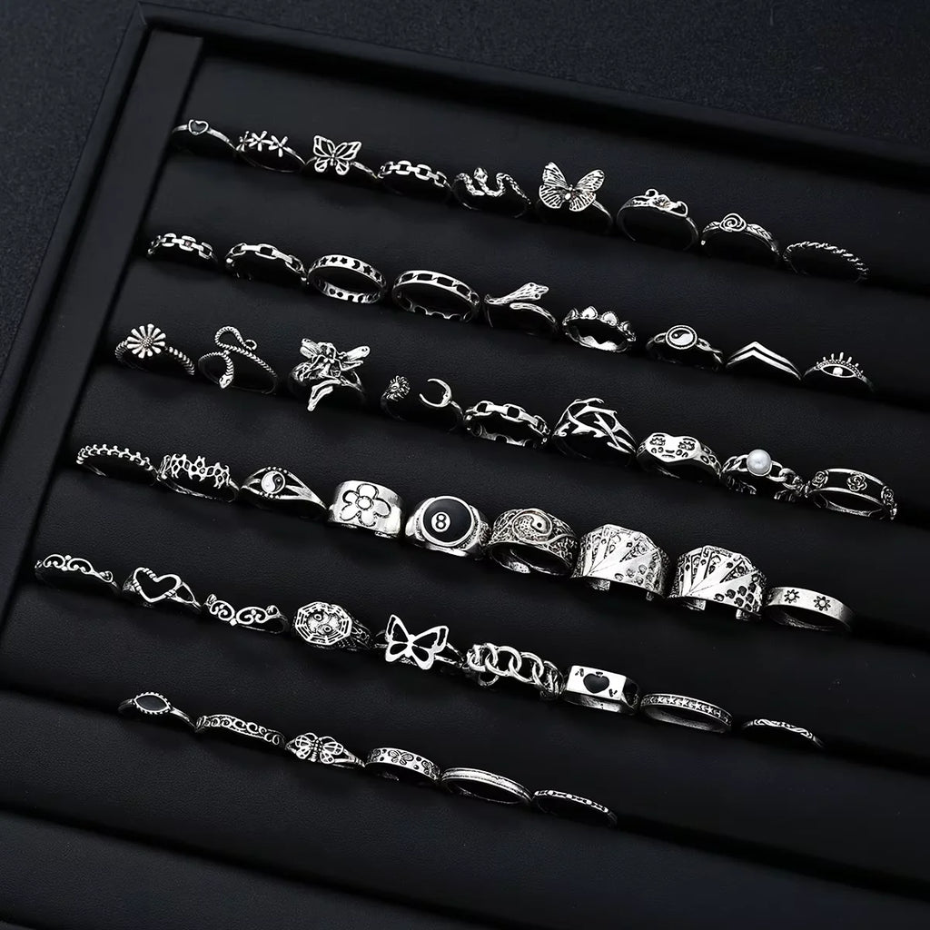 51 Pcs Ring Set Gothic Rings