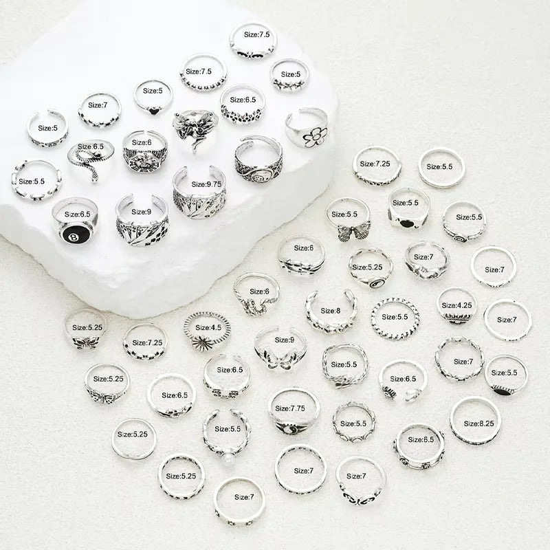 51 Pcs Ring Set Gothic Rings