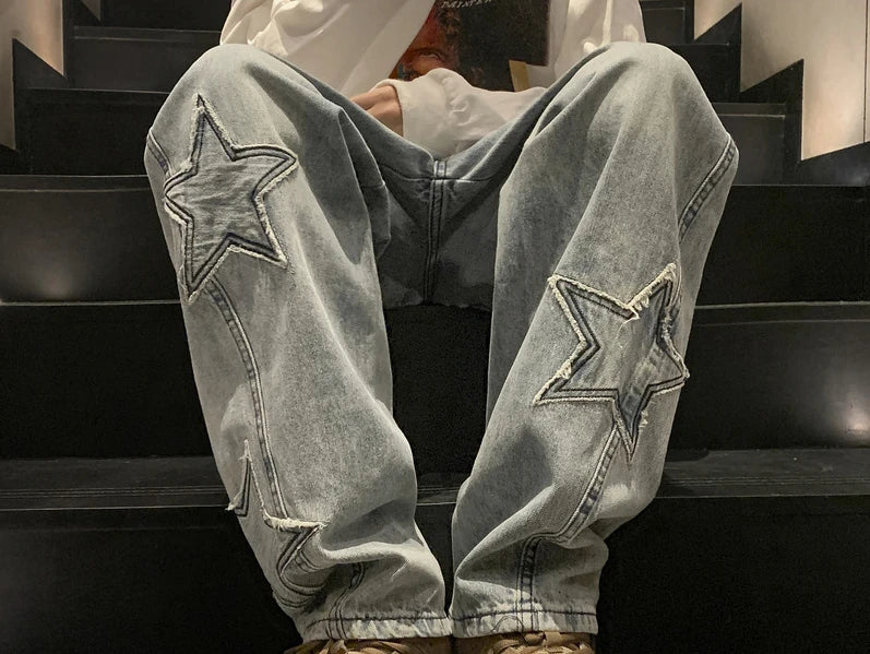 Fashion Five-pointed Star Jeans