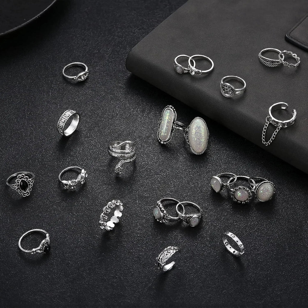 33Pcs Necklace Goth Earrings Y2k